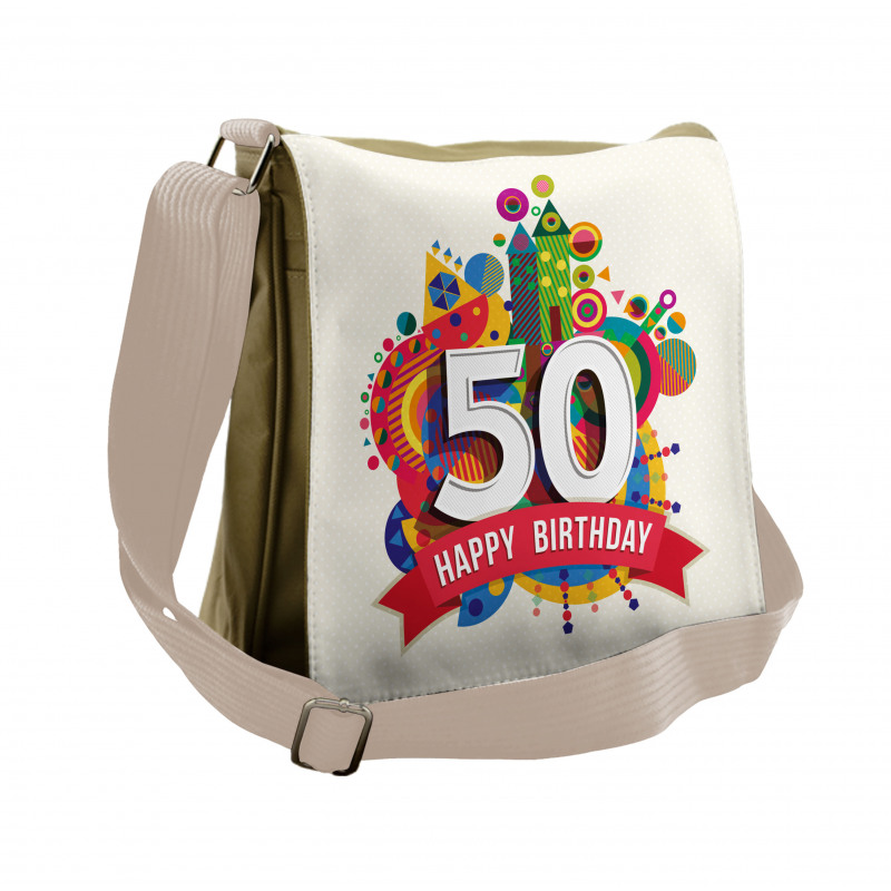 Cartoon Pop Birthday Messenger Bag