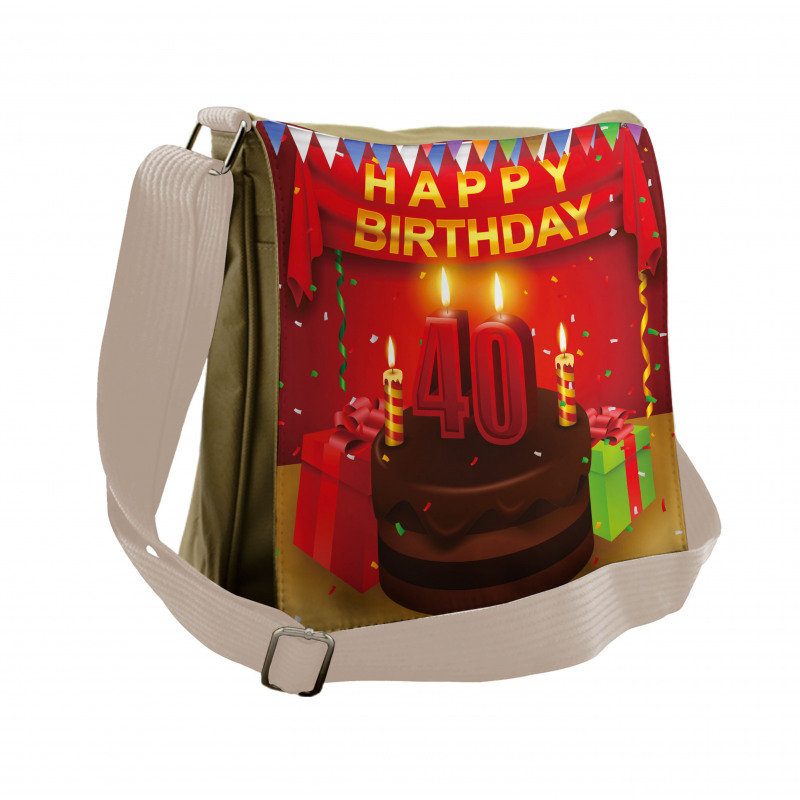 Party Set up and Cake Messenger Bag