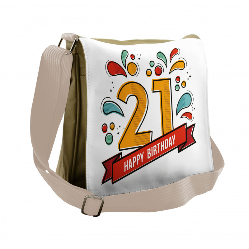 Digital 21 Birthday Messenger Bag