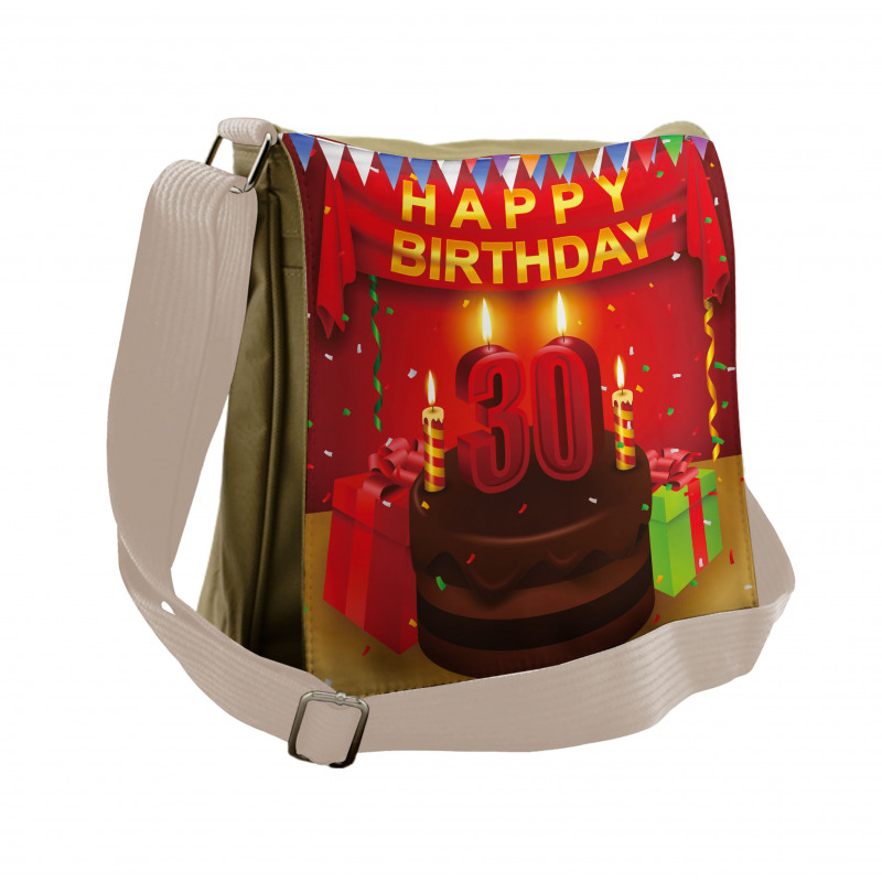 Cake and Presents Messenger Bag