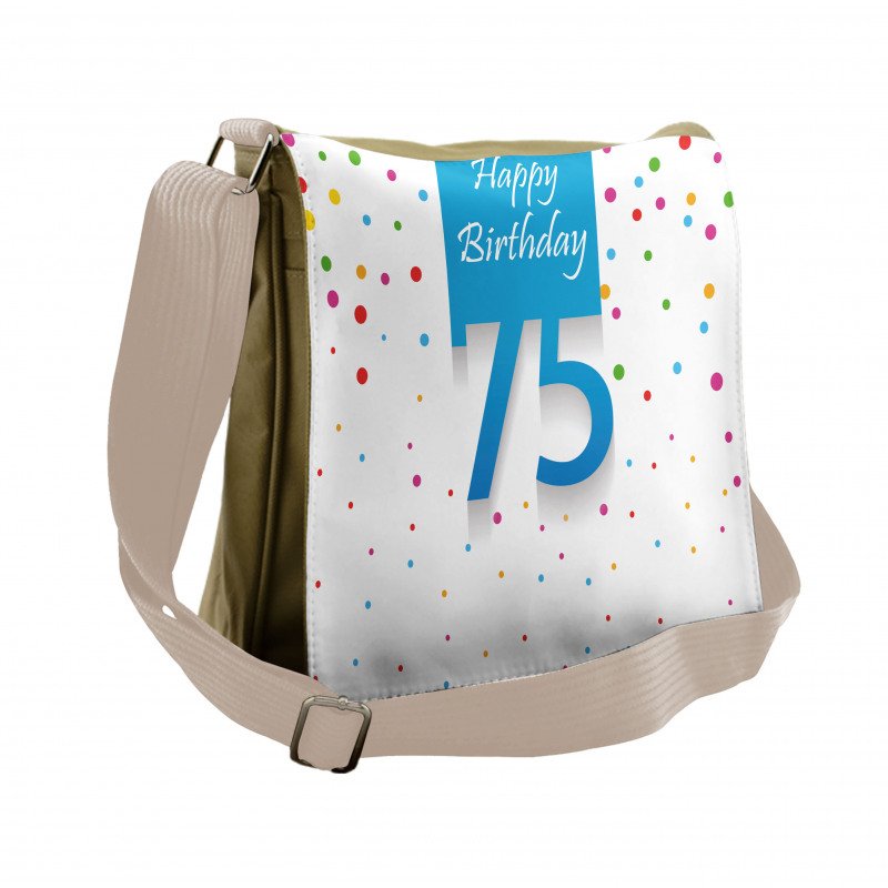 Rain with Polka Dots Messenger Bag