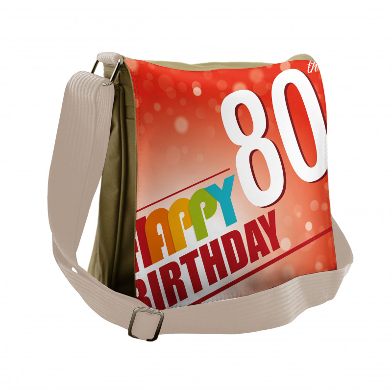 80 Old Birthday Party Messenger Bag