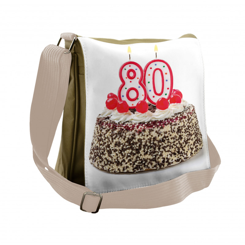 Party Cake Cherries Messenger Bag