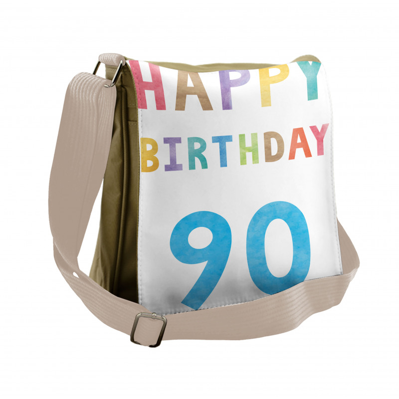 Happy 90th Birthday Messenger Bag