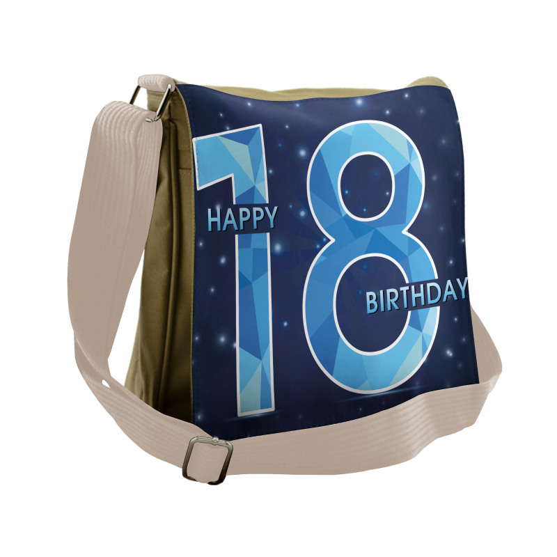 Galaxy Star Birthday Messenger Bag