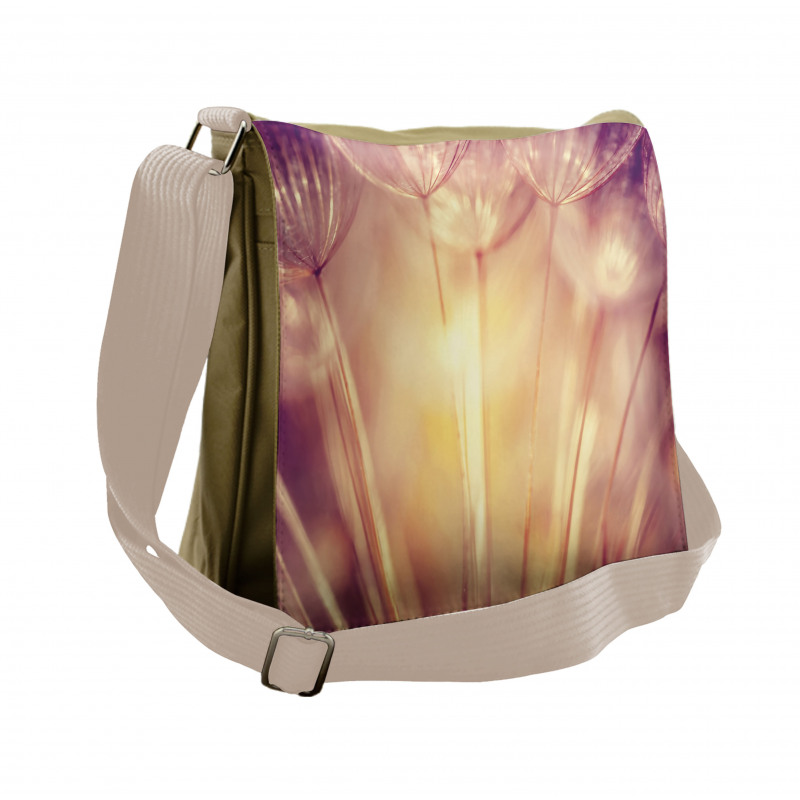 Dandelion Petals Spring Messenger Bag