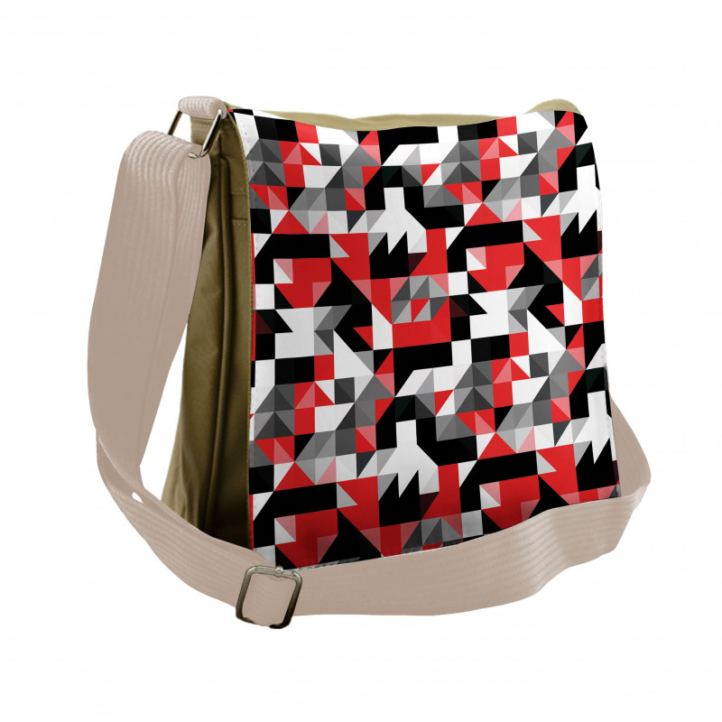 Half Triangles Square Messenger Bag