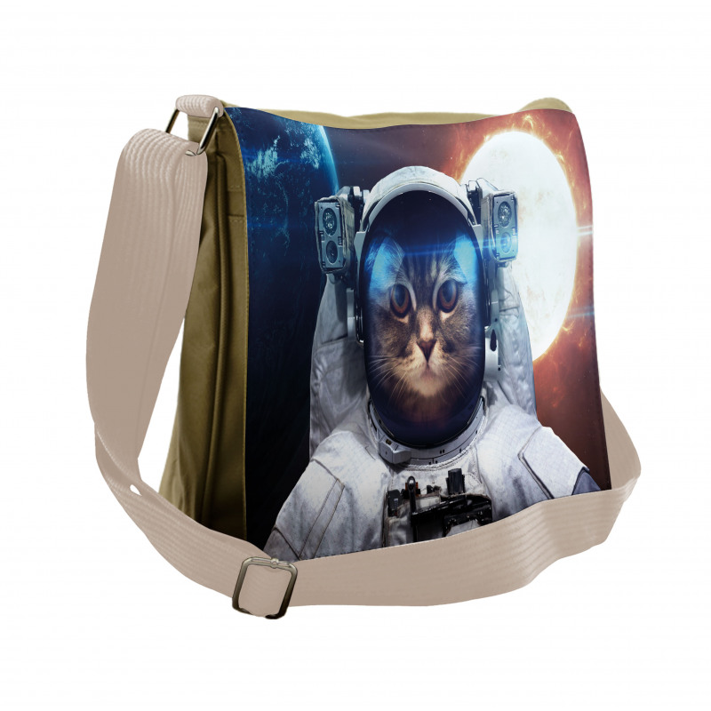 Kitty in Galaxy Dust Messenger Bag