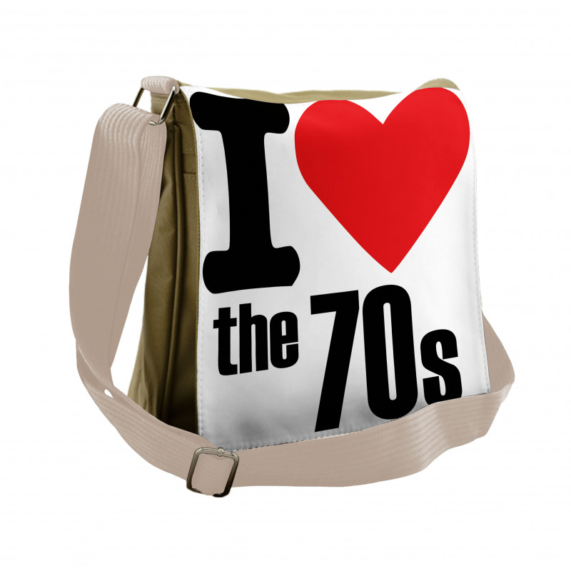 I Love the 70s Pictogram Messenger Bag