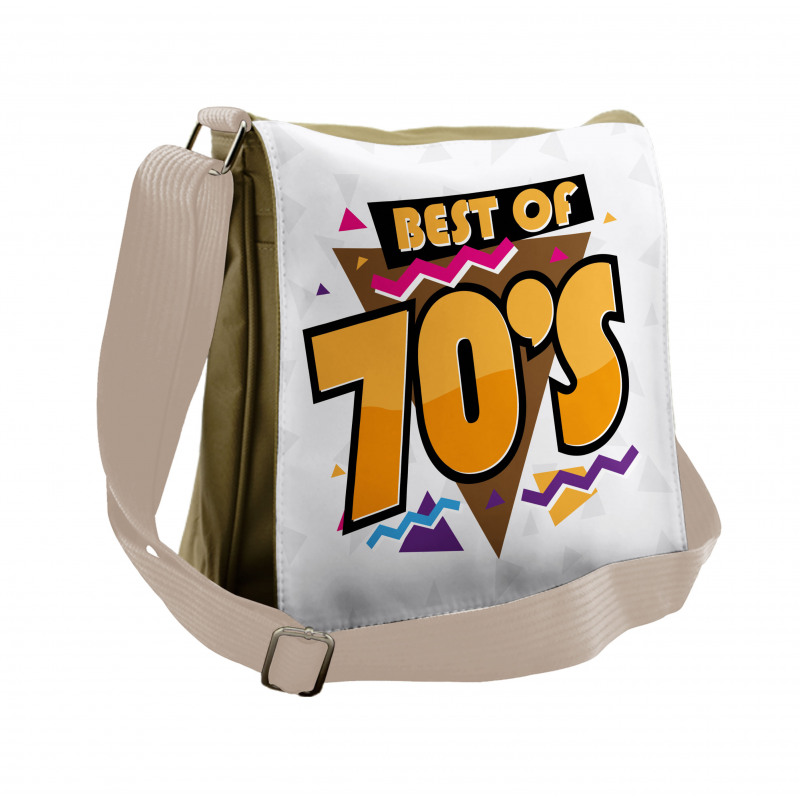 70s Style Retro Messenger Bag