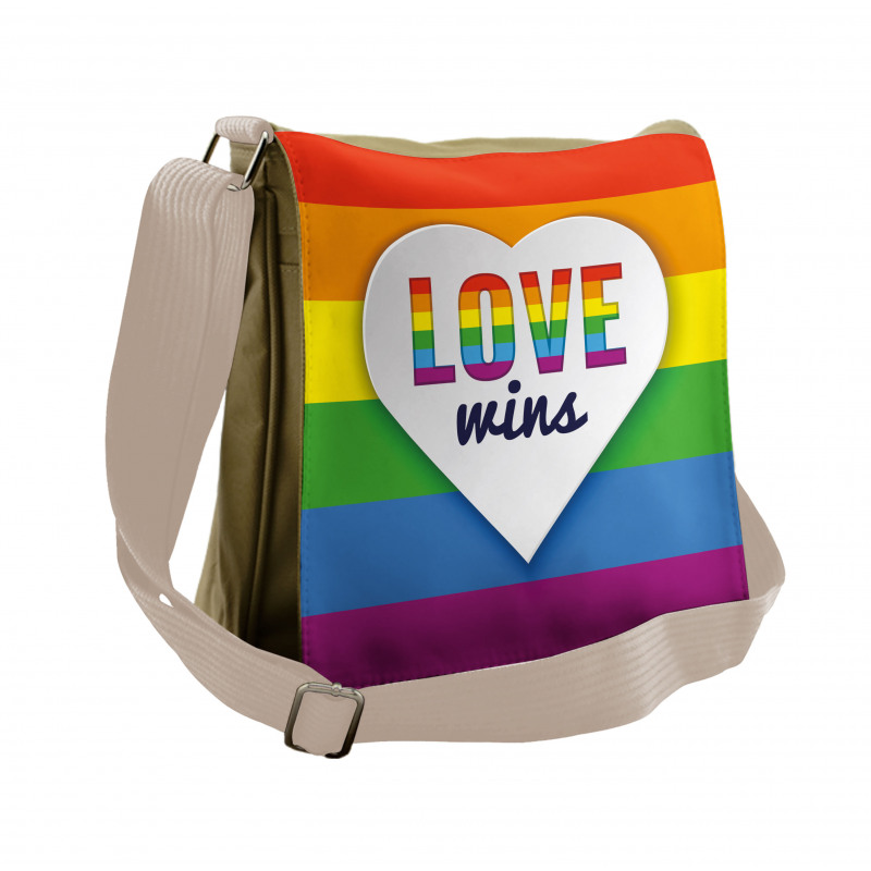 LGBT Pride Love Wins Messenger Bag