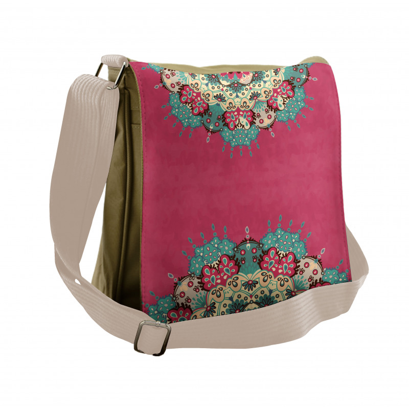 Eastern Boho Floral Messenger Bag