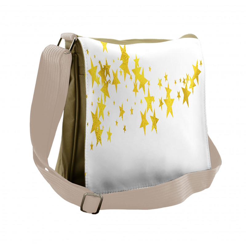 Yellow Shade Modern Stars Messenger Bag