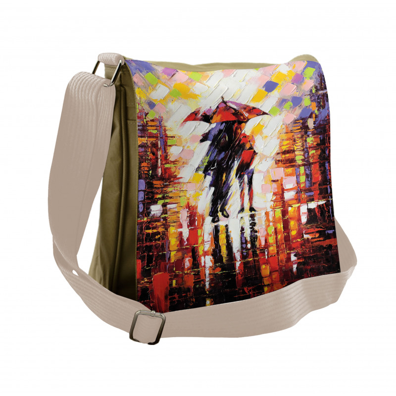 Romantic Painting Couple Messenger Bag