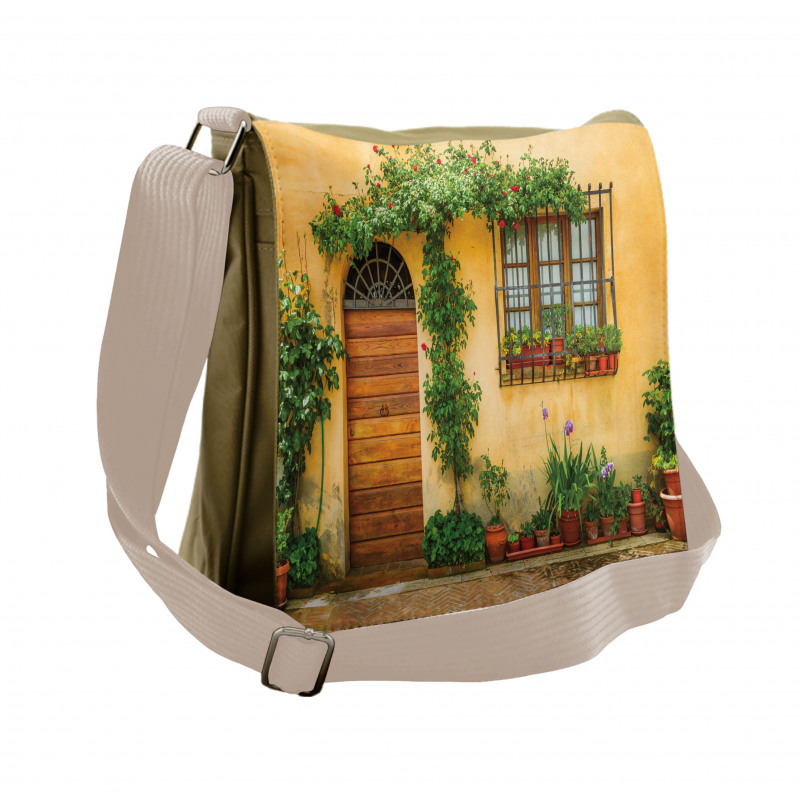 Plants and House Door Messenger Bag