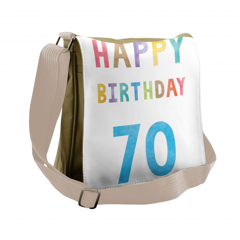 Abstract 70 Birthday Messenger Bag