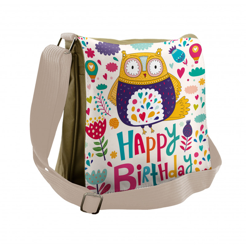 Funny Greeting Doodle Art Messenger Bag