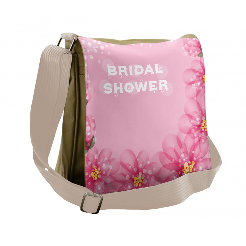 Abstract Petals Dots Messenger Bag