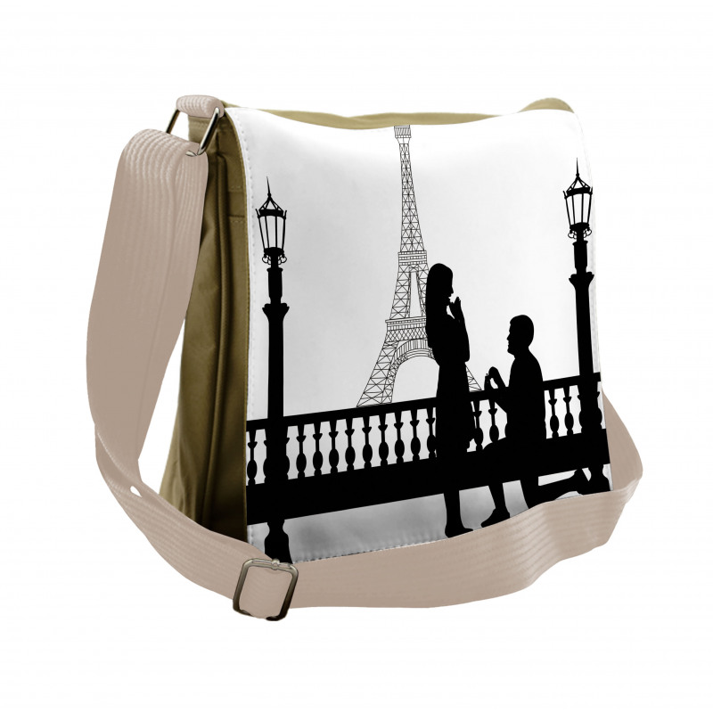 Paris City Lovers Messenger Bag