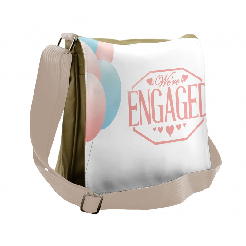 Engagement Text Messenger Bag
