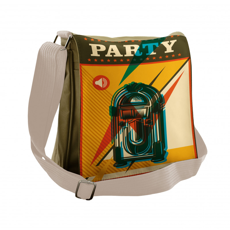 Retro Old Music Jukebox Messenger Bag