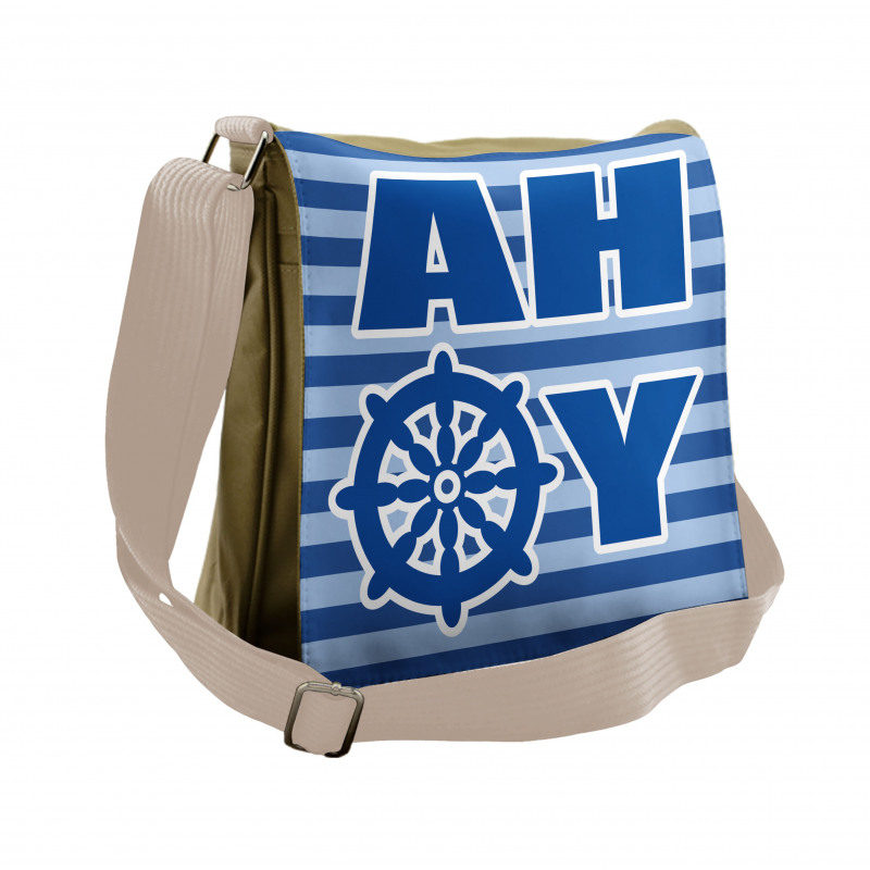 Nautical Wheel Messenger Bag