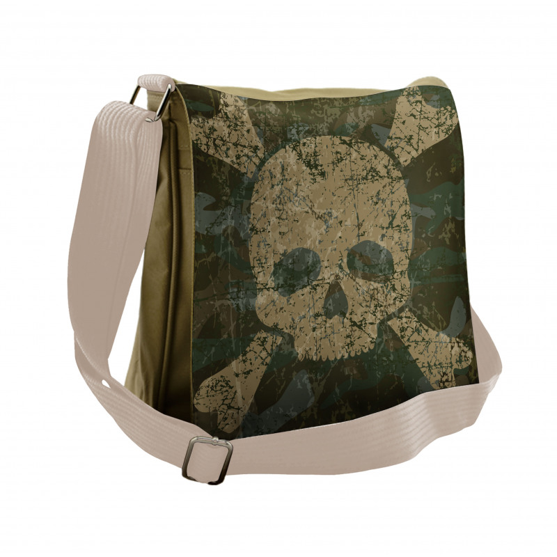 Rusty Aged Camo Design Messenger Bag