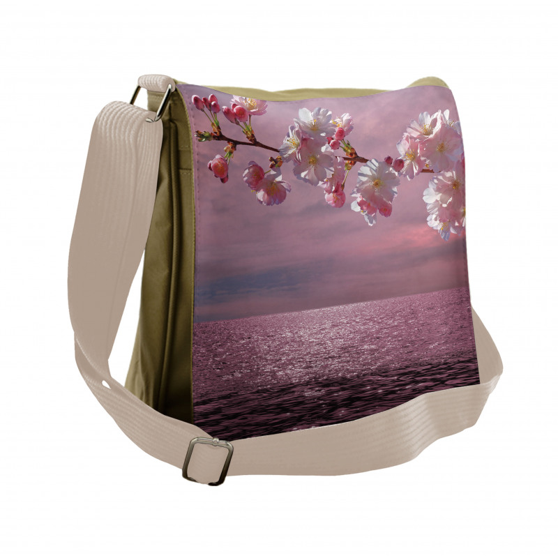 Cherry Tree Branch Messenger Bag