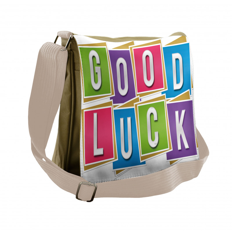 Blocks Letter Wish Messenger Bag