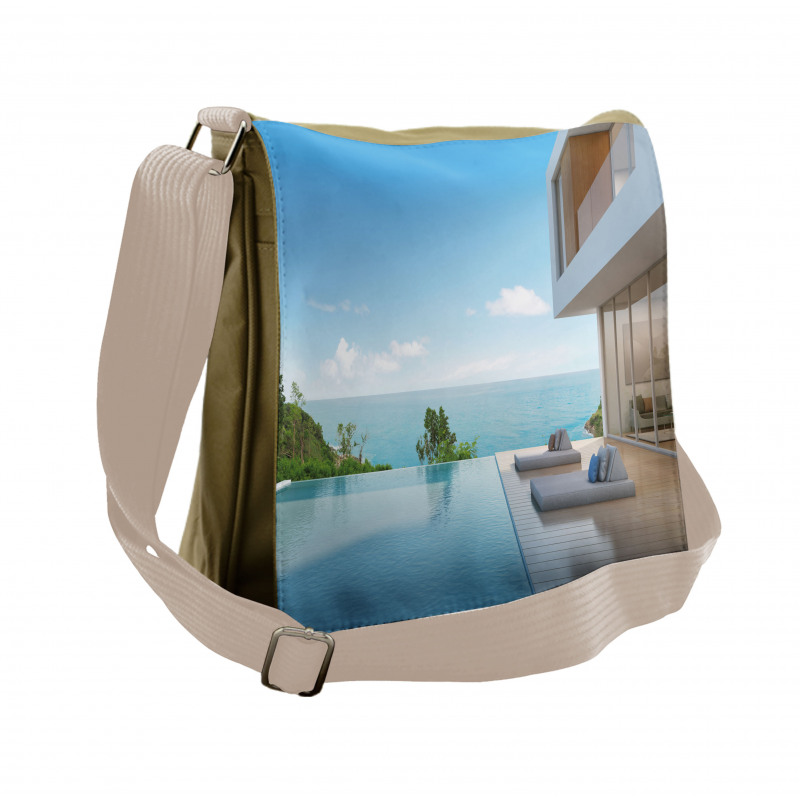 Minimalist Beach House Messenger Bag