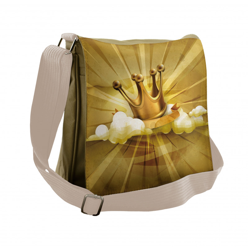 Fairytale Crown and Clouds Messenger Bag