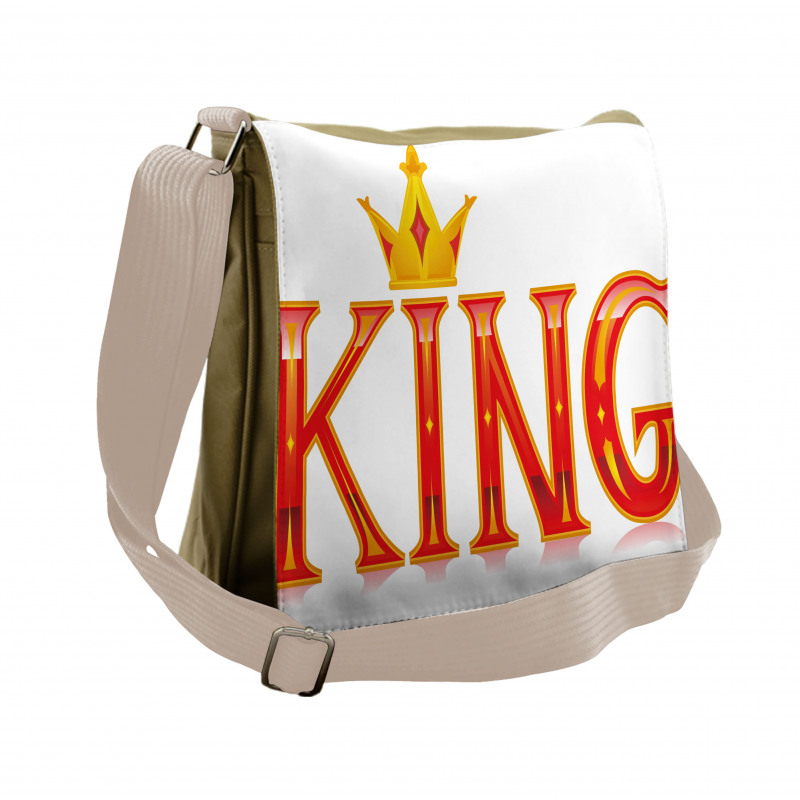 Capital Letter King Words Messenger Bag