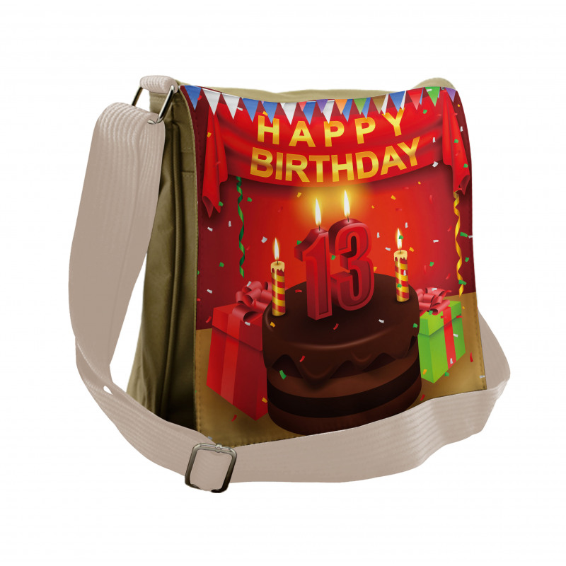 Birthday Party Cake Messenger Bag