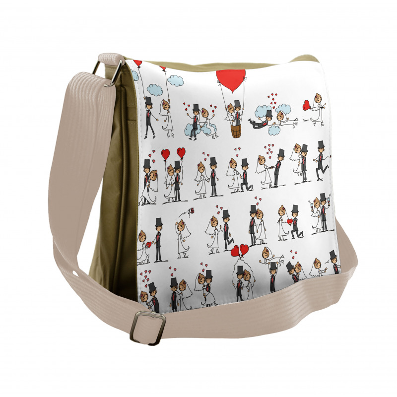 Couple on Clouds Messenger Bag
