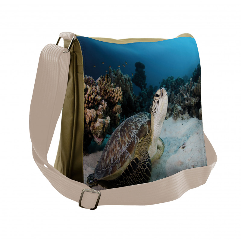 Turtle Coral Reef Messenger Bag