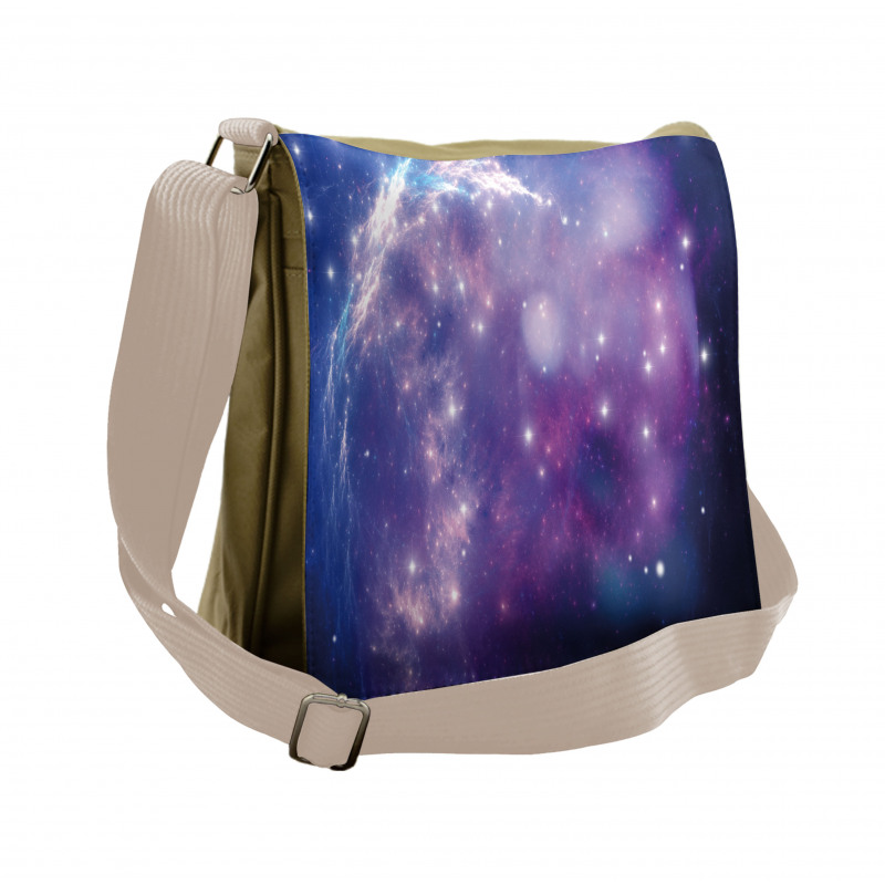 Purple Nebula Messenger Bag