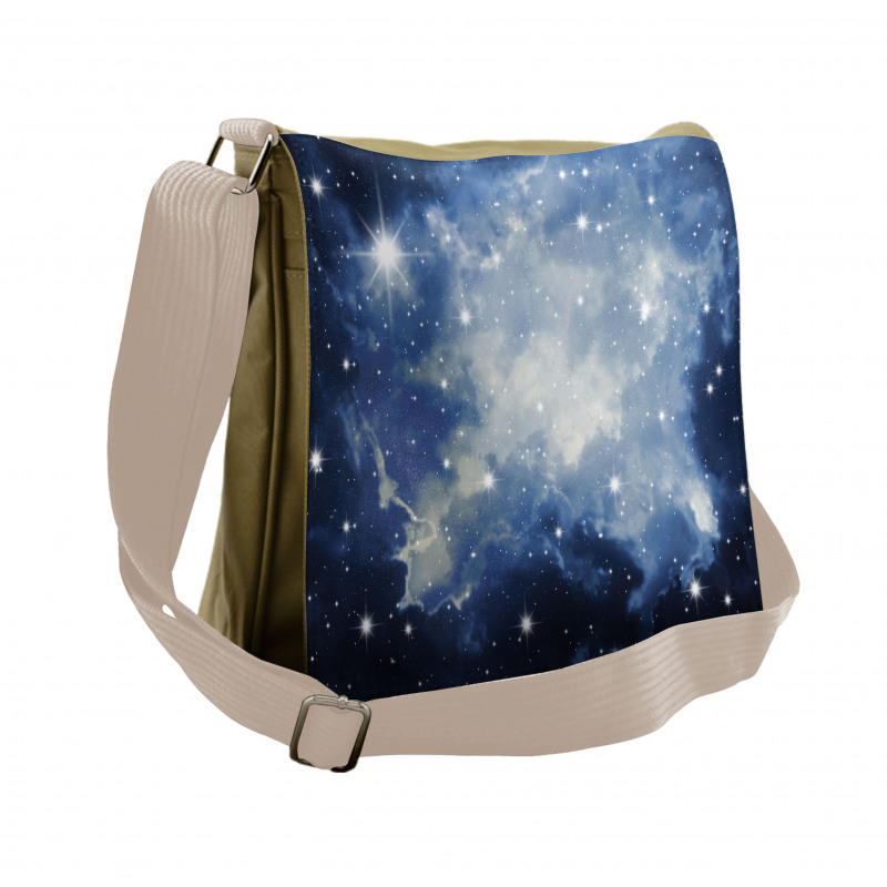 Blue Galaxies Messenger Bag