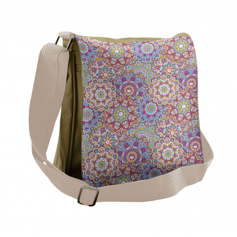 Colorful Mandala Paisley Messenger Bag