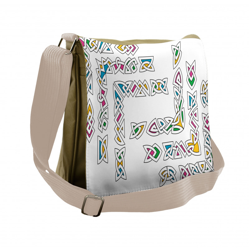 Gaelic Ornament Patterns Messenger Bag