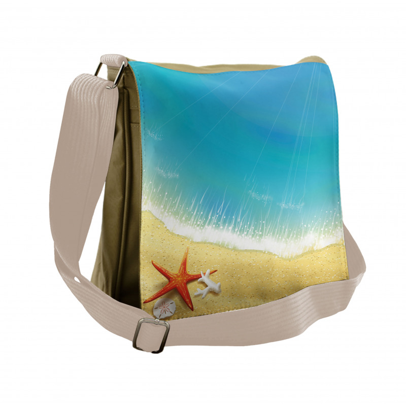 Waves on Beach Messenger Bag