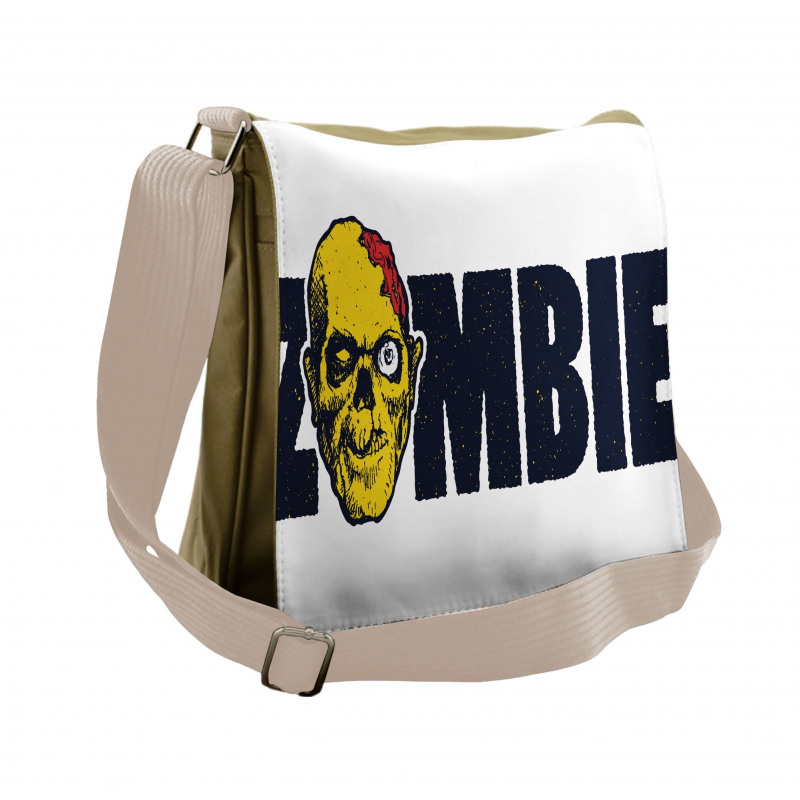 Dead Human Face Messenger Bag