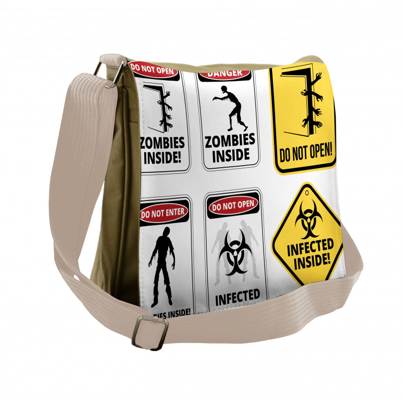 Warning Signs Evil Messenger Bag