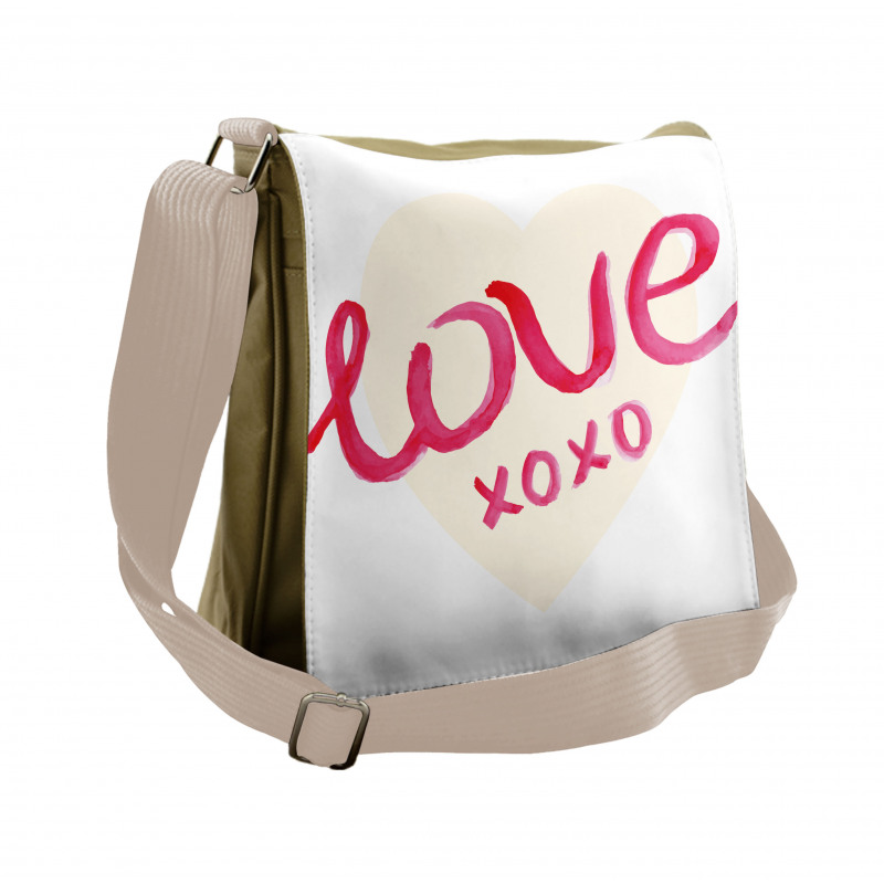 Heart Letters Love Messenger Bag