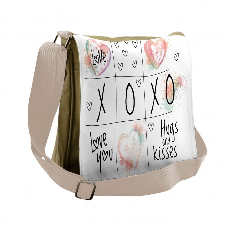 Heart in Watercolors Messenger Bag