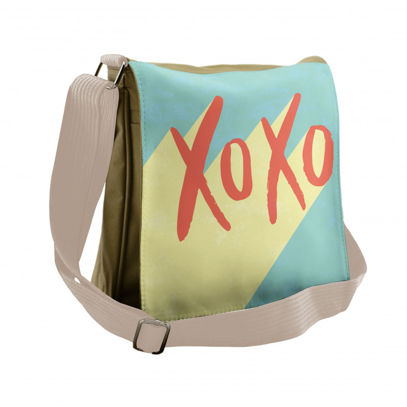 Pop Art Style Retro Vibrant Messenger Bag