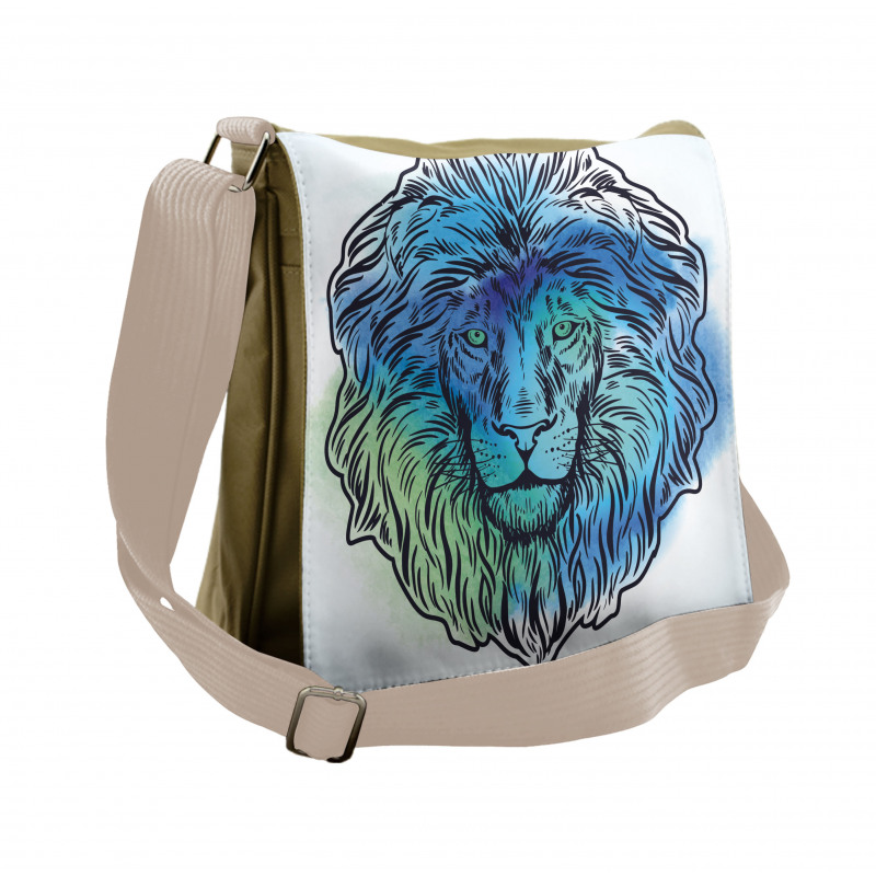 Portrait King of Forest Messenger Bag