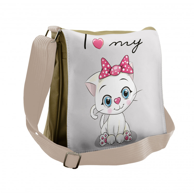Cartoon Cat Pet Messenger Bag