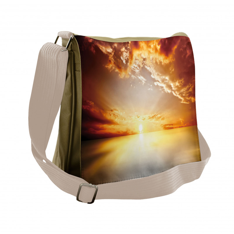 Tranquil Sunset Horizon Messenger Bag