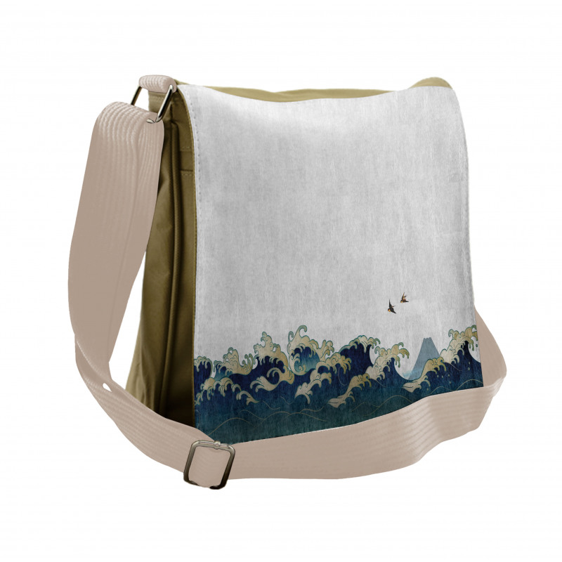 Aquatic Swirls Messenger Bag