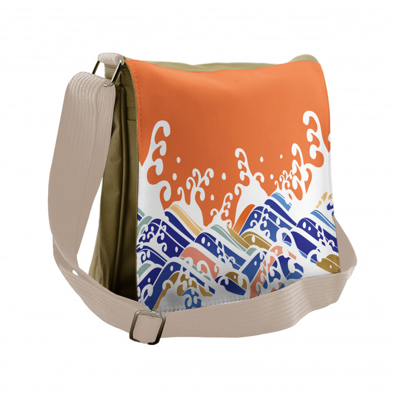 Vibrant Spindrift Messenger Bag